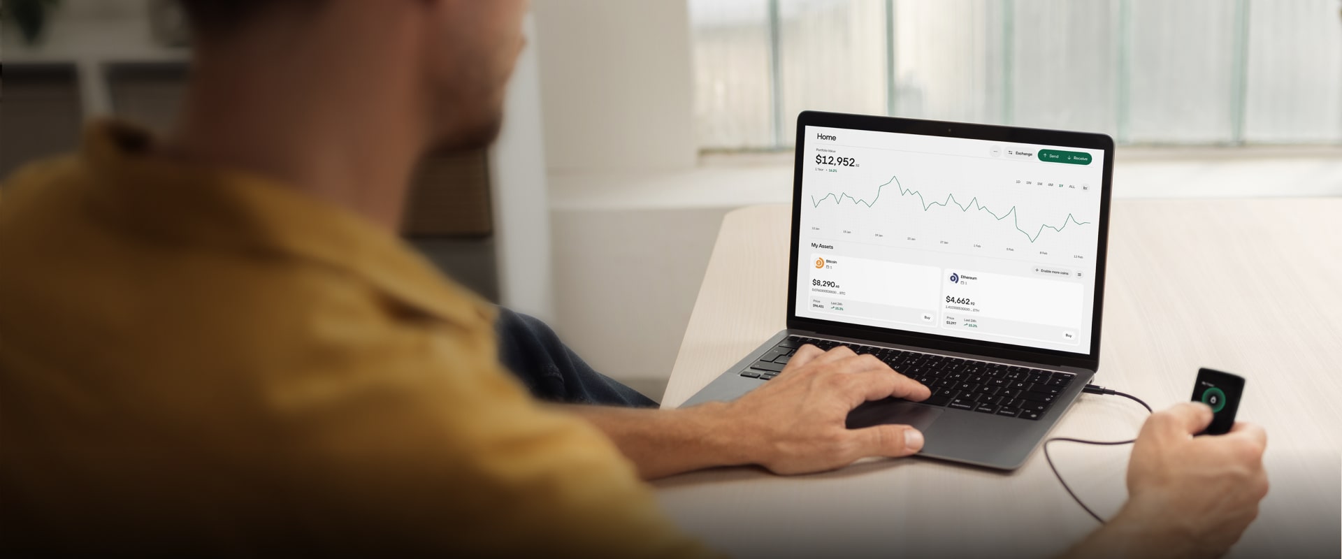 Trezor Wallet user interface